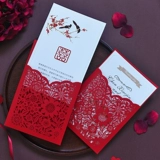 Приглашения Свадебные посты 邀 Приглашение приглашения на женитьбы 2021 Свадебная творческая личность Индивидуальная сеть красная свежая европейский стиль