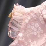 Летняя одежда, платье, кружевная юбка на девочку, ципао, летний наряд маленькой принцессы для девочек, детская одежда