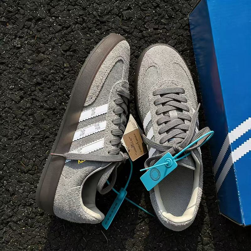 Genuine Leather American Retro Gray Moral Training Shoes for Men and Women, 2026 Summer New Style, Versatile Couple's Sports Casual Sneakers