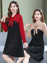 2022 new young moms Early spring long sleeves Dress Temperament of Older Womens Lady Wide Skirt Children