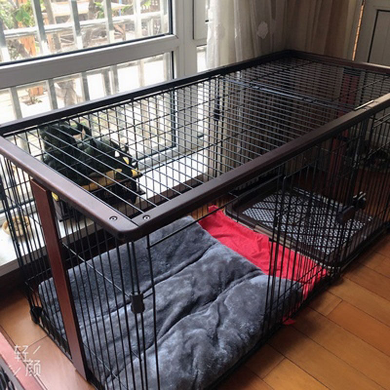 Dog Cage Son Kennel With Toilet Chai Dog Teddy Boomei Bears Large Small And Medium Dog Pets Indoor Wood Fencing Villa