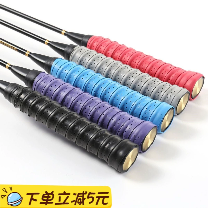 10 gói bề mặt nổi điểm lõm keo tay vợt cầu lông vợt tennis dây đai thấm hút mồ hôi dây đai chống trượt dây đan chéo giữa - Quần vợt