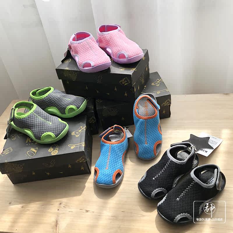FDDTP126 special for no-withdrawal of the port Tong K ~ pure edge ~ male and female child breathable sandal sandal sandal sandal shoes Baotou shoes