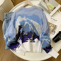 GCDVX004 Atheon quality ~ 2021 Spring new cartoon embroidered comfort soft-knitted sweater sweater