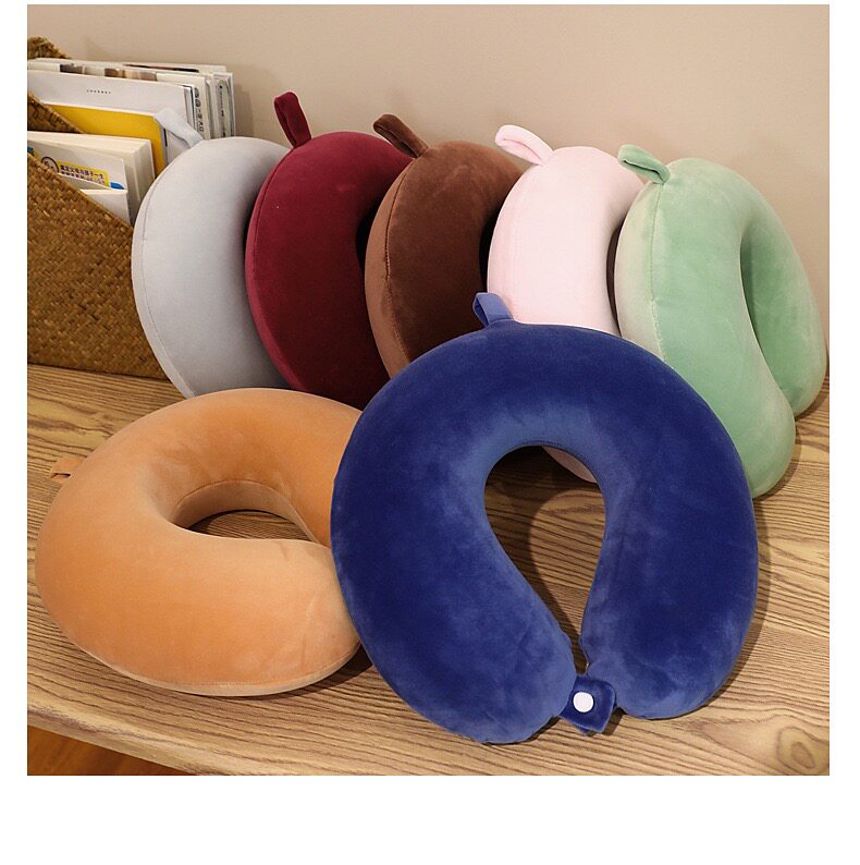 Custom logo U-shaped pillow neutral driving neck pillow office nap memory will sell gift hump plush