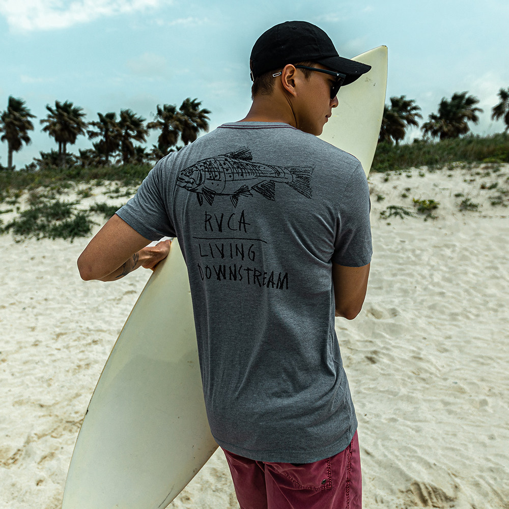 RVCA Short Sleeve T-shirt Korea Direct Marketing Sport Casual Comfort Men Short Sleeve T-shirt MST625SRV 