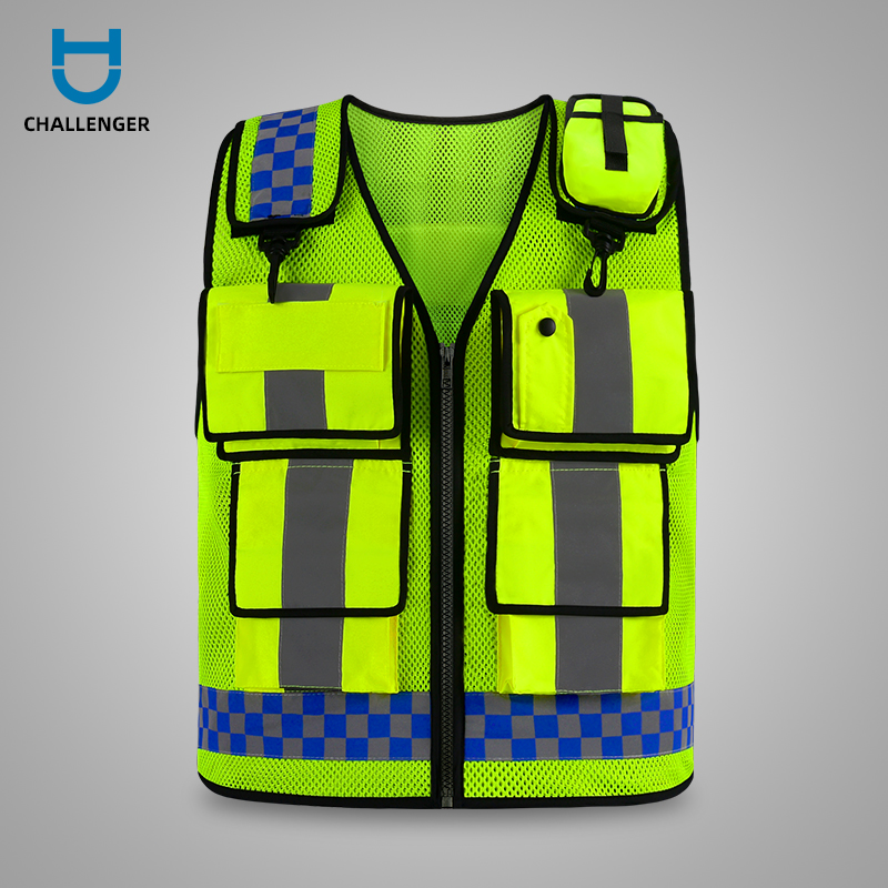 Mesh reflective vest traffic sanitation construction vest summer breathable construction site riding safety clothing can be printed