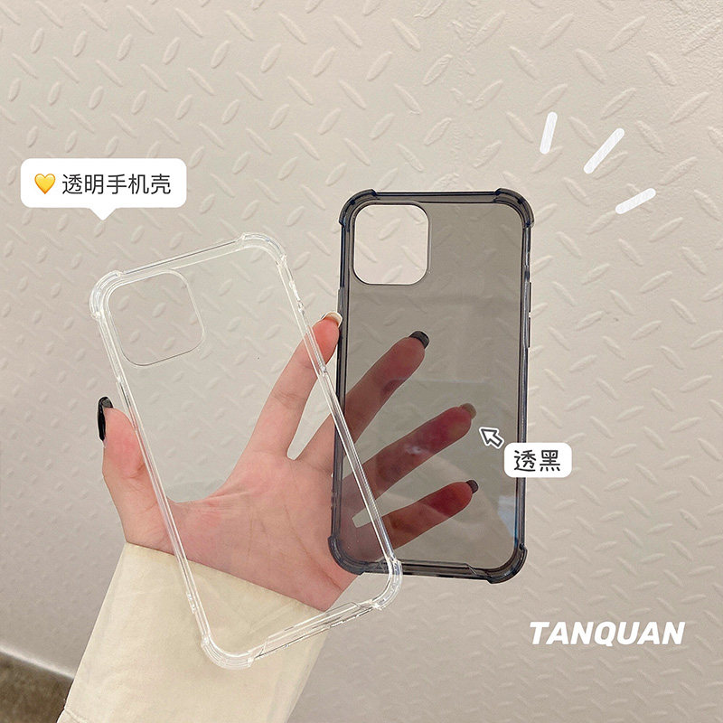 Suitable for iPhone13 12 mobile phone protection shell transparent 11Pro Max Apple X XS XR silicone anti-fall 7P 8plus SE minimi