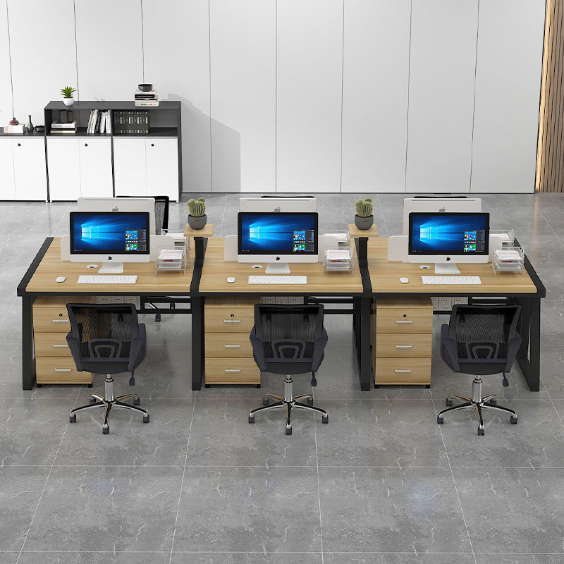 Staff desk and chair combination simple modern 4 6 four-person screen card seat computer desk office staff position