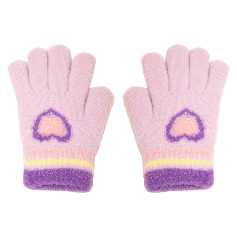 牧萌儿童手套冬天保暖五指男童女童分指