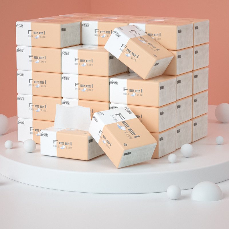 D happy blossoming paper towel household raw wood pulp facial tissue napkin powder blooming series toilet paper