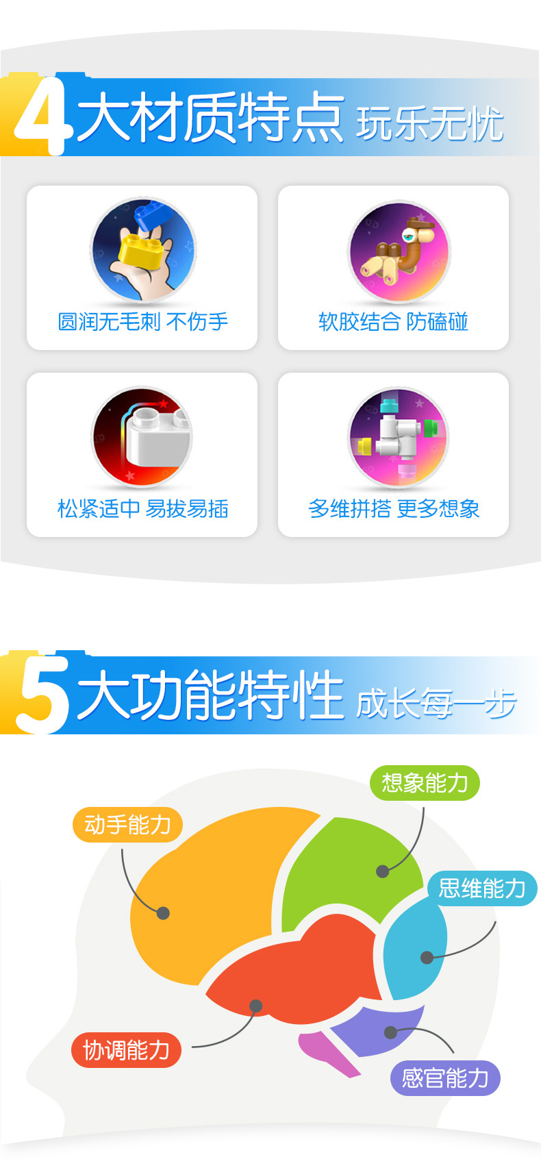 布鲁可 宝宝积木全家桶 创造大师积木桶 254颗 图4