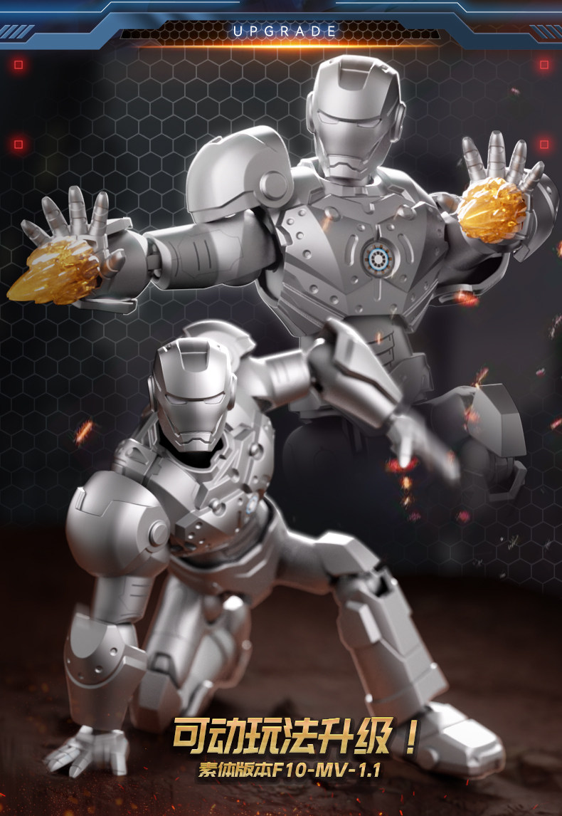 1/9 Stück BLOKEES Marvel Avengers Blind Box Spielzeug 10 cm Iron Man MK50 Spider-Man Loki Hulkbuster Actionfigur Bausteinspielzeug – Detail 8
