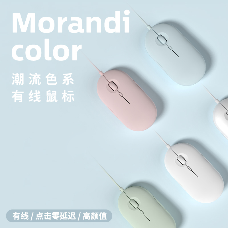Laptop mouse wired mute game home office boys and girls suitable for Lenovo Xiaomi Dell HP, etc.
