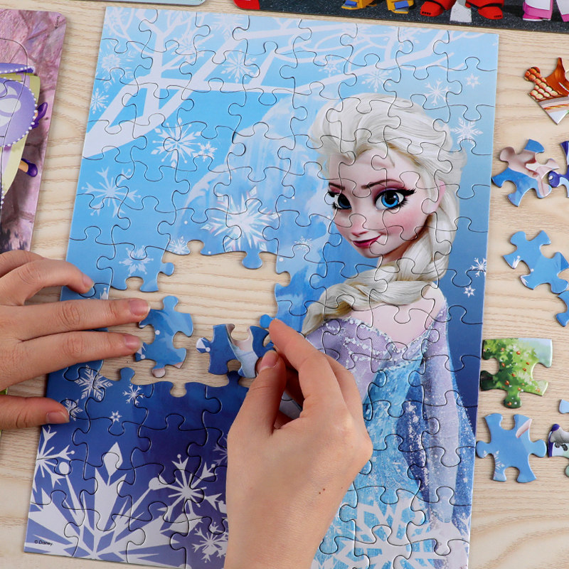 Princess Jigsaw Puzzle Love Sa Esha Ice Age Anna Pintu Children's Girls Student Adult Decompression Board Toys