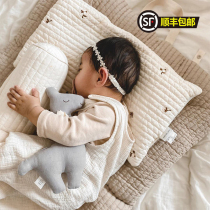 South Korea imported Malolotte newborn double-sided pillow 100 pure cotton embroidery baby breathable anti-mite machine wash