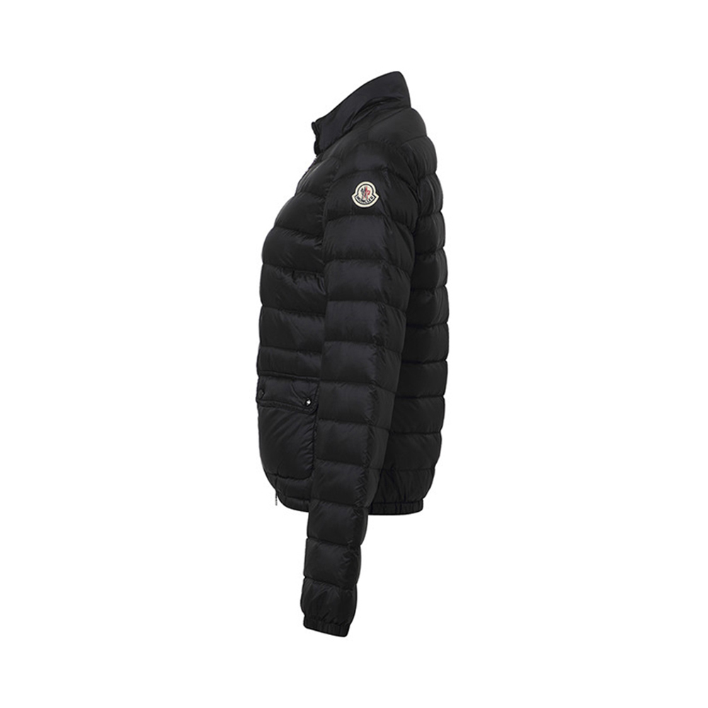 Moncler đen có cổ đường may khâu sửa chữa eo thời trang đơn giản 100 gói quần áo phụ nữ ngắn bông