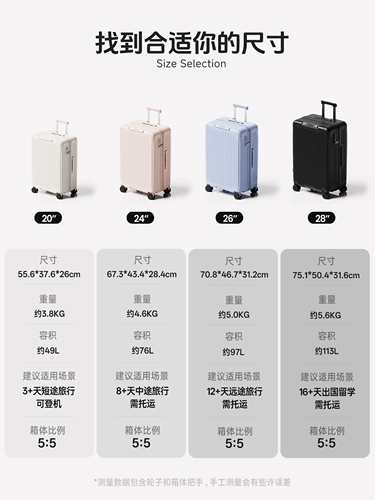 Вместительный и большой чемодан, тележка для путешествий, прочная коробка
