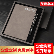 Notebook gift box set creative notebook meeting office work A5 notepad with pen soft leather notebook customized wholesale simple business meeting record book stationery customized printable LOGO