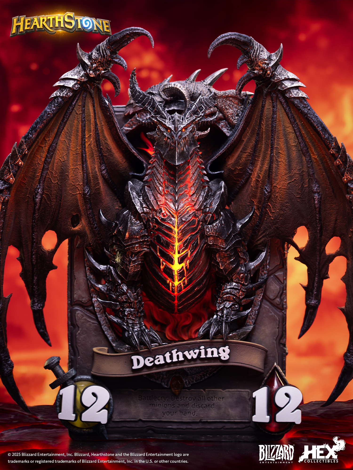 Спотовая Blizzard Blizzard игра официальная периферия Hearthstone Deathwing карточное искусство статуя