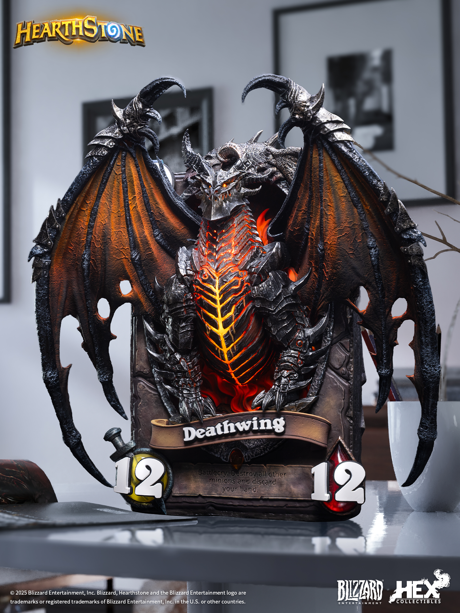 Спотовая Blizzard Blizzard игра официальная периферия Hearthstone Deathwing карточное искусство статуя