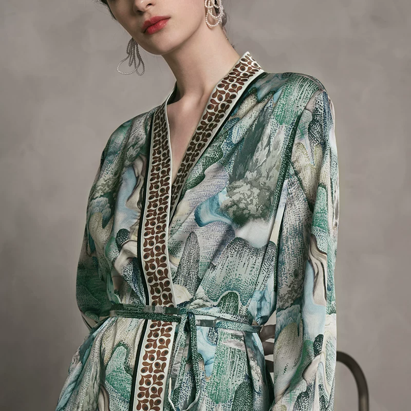 Solo seta Silk pijama, set, bathrobe