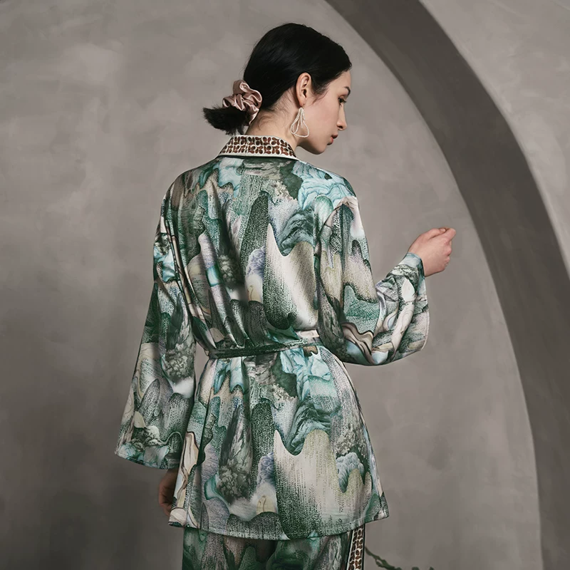 Solo seta Silk pijama, set, bathrobe