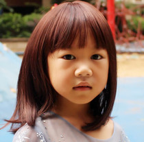  Childrens wig headgear Hair accessories Princess styling short hair bobble girl shooting studio props hair set cute