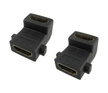 90 degree elbow HDMI female-to-female with ear adapter L-type applicable HDMI panel with screw hole can be fixed