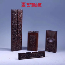Black Sandalwood Carving Dragon Wenhouse Four Treasure Suit Calligraphy Supplies Solid Wood Home Pendulum Pieces Adults Gift Box Home Pendulum Gift Giving Gifts