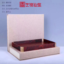 Acid Branches Insert Copper Tea Tray Tea Toamerican Acid Branches Full Mortice structure Inlaid Copper Dovetail Mortise and Crafts Process Tea tray