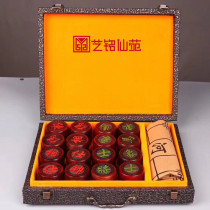 Authentic Indian Little Leaf Purple Sandalwood Chess Suit Pendulum Pieces Red Wood China Elephant Pawns Upscale Gift Box Dress Gift collection