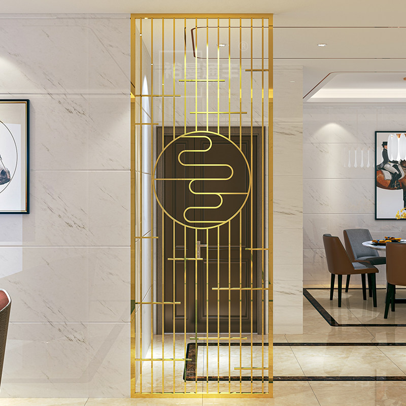 Office Home Home-in-door Living room shielded from modern metal Flowers Hollowed-out Carved Stainless Steel Screen Partition