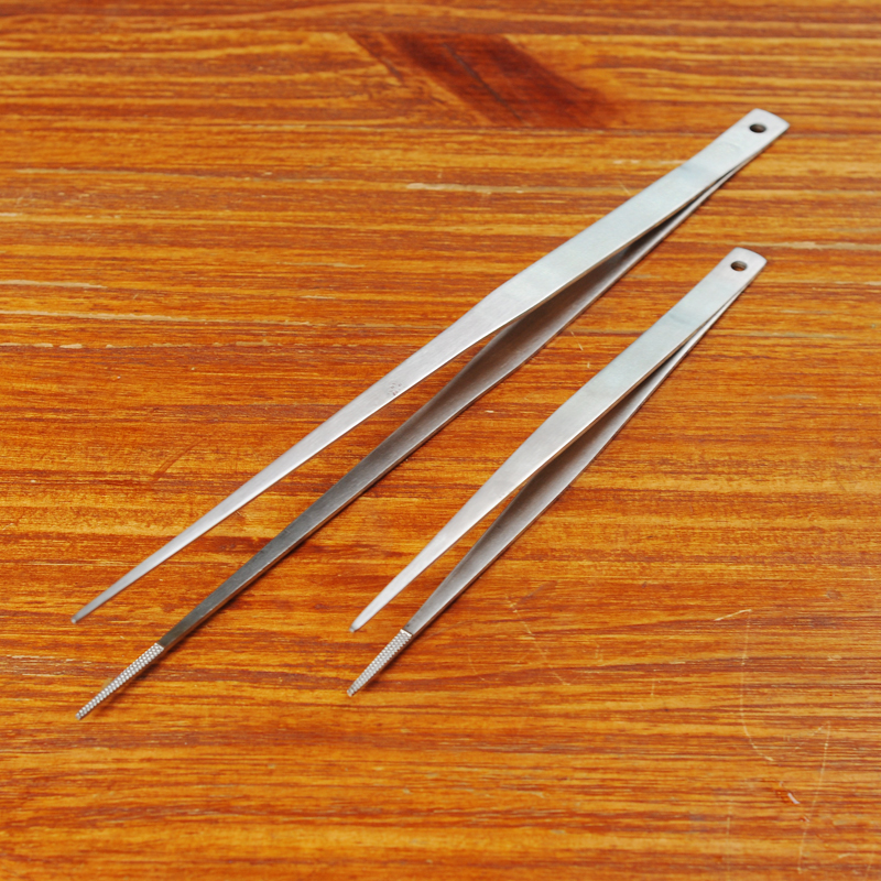 MrSlim Stainless Steel Tweezers Bartending Decorative Teeth Tweezers Thick Hard Portable Clip Kung Fu Tea Clip Tea Clip