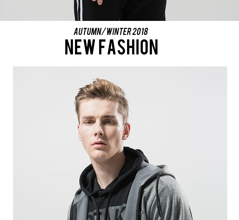 Mùa thu 2019 mùa thu mới của nam giới áo len gió ấm áo hoodie cardigan toàn diện đào tạo trang phục thể thao giản dị - Thể thao lông cừu / jumper áo sweater unisex
