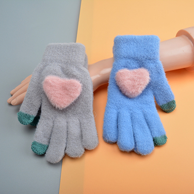 韩版加绒保暖可触屏棉羊绒手套