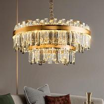 Living room crystal chandelier luxurious light luxury European style modern master bedroom new dining room crystal chandelier