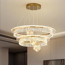 Light luxury crystal chandelier 2024 new style atmospheric living room main light modern light luxury restaurant bedroom Guangdong Zhongshan lamps