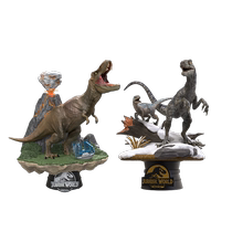 (Autonome) Beast Kingdom Jurassic World Velociraptor Little Blue Beta Tyrannosaurus Dinosaure Ornement de bureau Figure