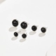 DB-ZYES1006-3 Серьги-гвоздики с черным ониксом, 8 мм