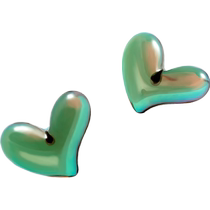 (Self-operated) OSEWAYA earrings for women gentle sweet cool transparent color love colorful laser aurora ins style earrings