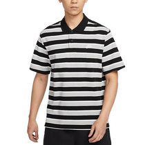 (Self-operated) Nike mens striped lapel short-sleeved T-shirt summer pure cotton casual POLO shirt FN3897-010