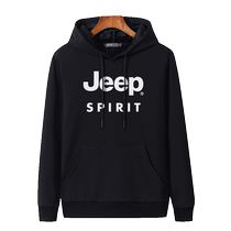 (Self-operated) JEEP SPIRIT 2024 spring new trendy brand mens velvet hooded sweatshirt