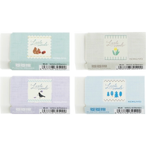 (Self-operated) KOKUYO Kinoyo Dreamland eraser series multi-angle eraser PVC material with high toughness and unbreakable fresh and elegant natural forest hand-painted style illustration