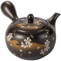 (Self-operated) Japanese imported Tokoname sakura handmade side handle Japanese retro filter teapot tea set