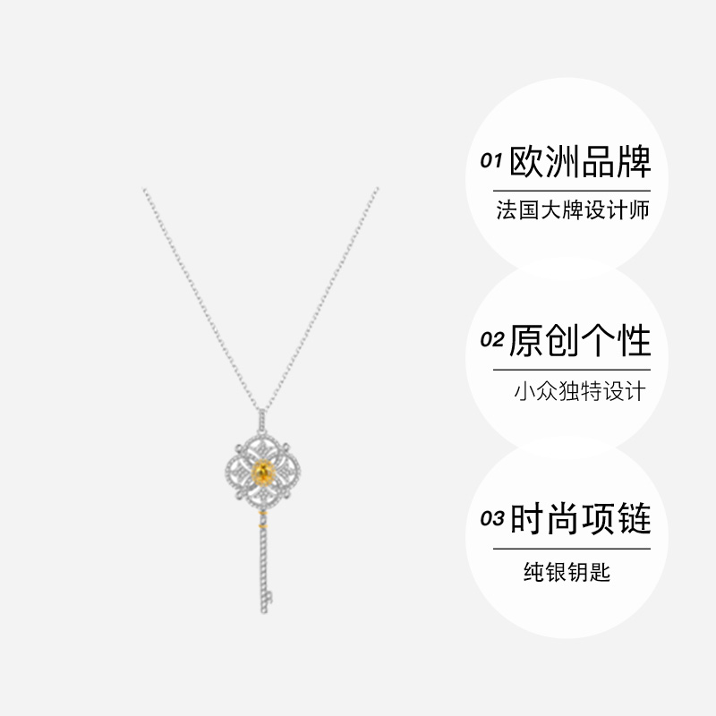 leqiyuan钥匙项链女s925银太绝了！小众高级感锁骨链，闺蜜同款直接被我抢光了💔