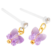 (Self-operated) OSEWAYA Earrings Ambilight Butterfly Earrings Girl Bingtou Exquisite Small and Small Earrings