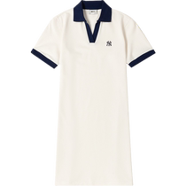 (Self-operated) MLB dress new womens hoodless fashion trend cream embroidery casual 3FOPB034
