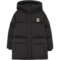 (self-employed) MLB male and female big child classic long style with cap duck suede down clothes lock warm childrens jacket small child