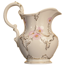 (indépendants) German MEISSEN Mason porcelaine B-Form rose daisy peint en pot de lait en pot de lait